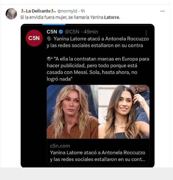 Yanina Latorre criticó a Anto Rocuzzo y en redes aparecieron fulminantes memes