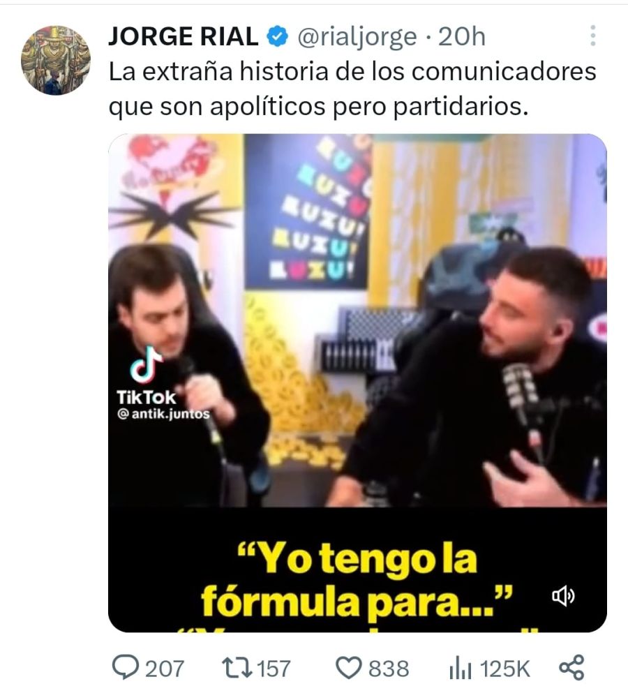 Jorge Rial apunta a Nico Occhiato