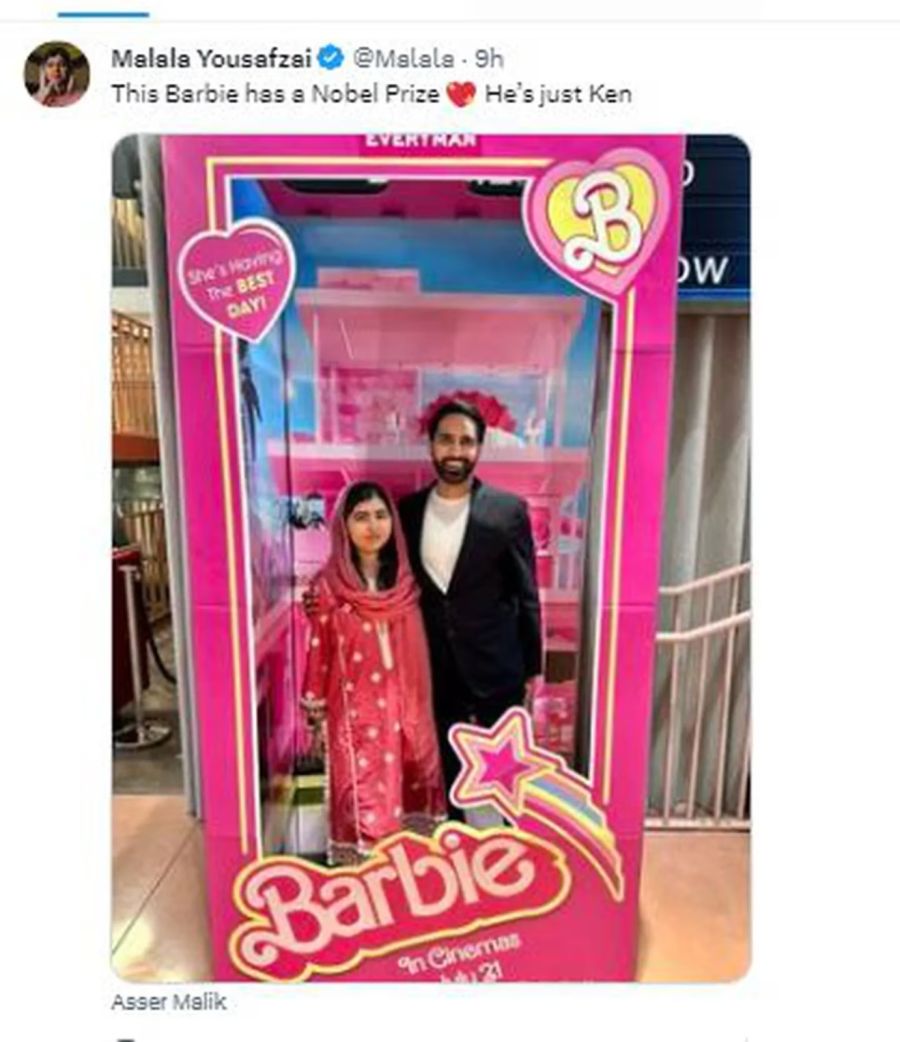 La broma que Malala Yousefzai protagonizó con su marido en las redes sociales: “Esta Barbie tiene un premio Nobel”