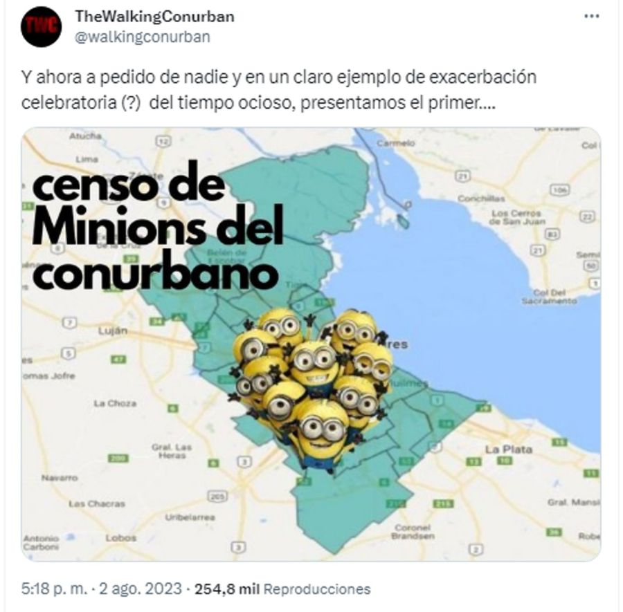 Censo de Minions en el Conurbano 20230803