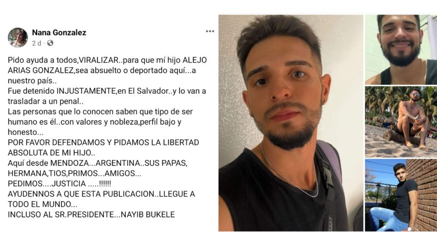 Joven argentino detenido en El Salvador