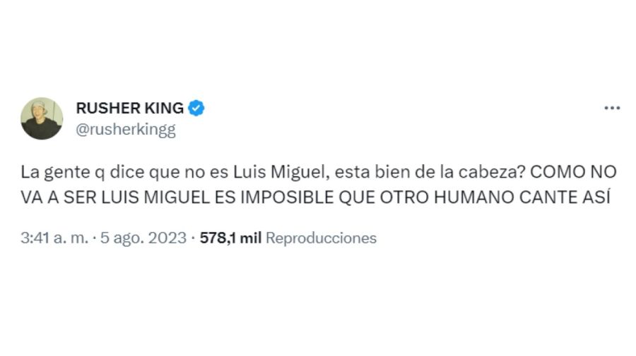 Rusherking defensa a Luis Miguel