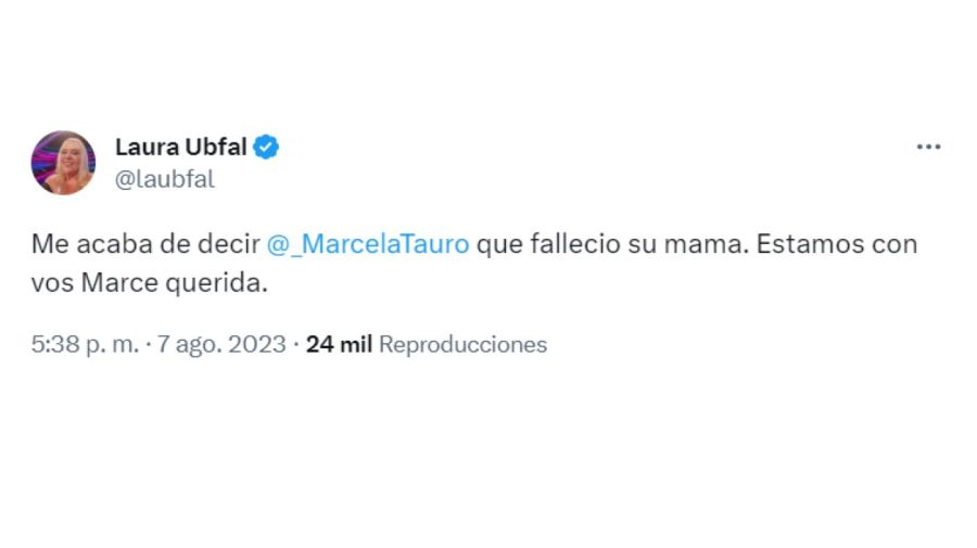 Muerte mamá de Marcela Tauro