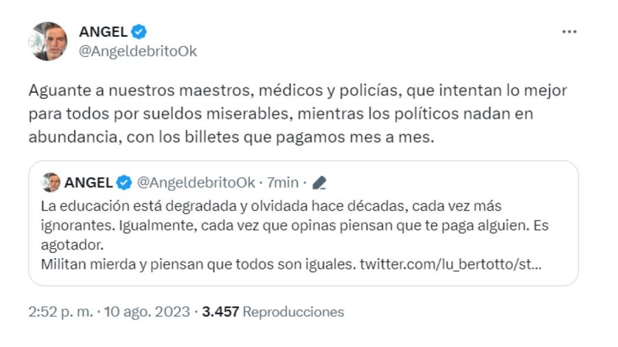 Ángel de Brito contra los políticos