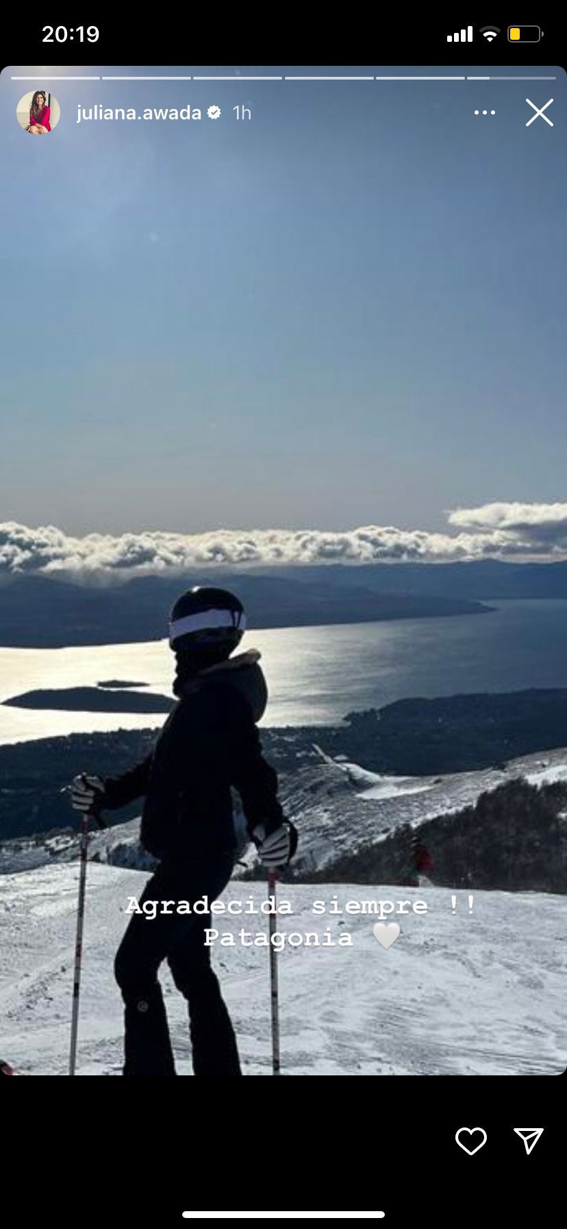  Juliana Awada esquiando en Bariloche 