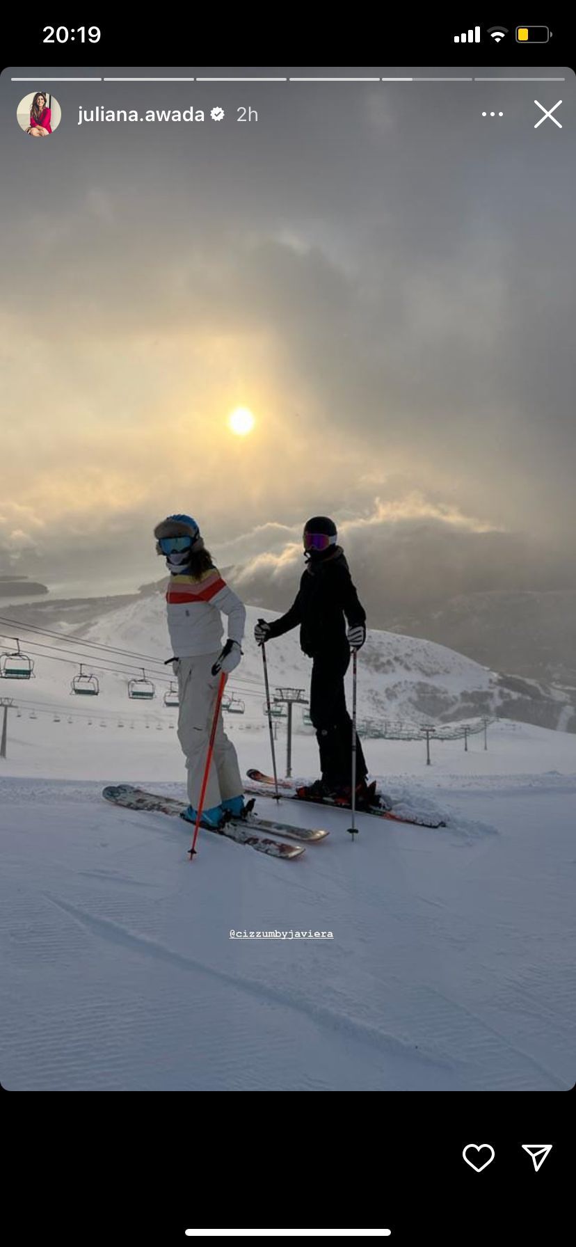  Juliana Awada esquiando en Bariloche 