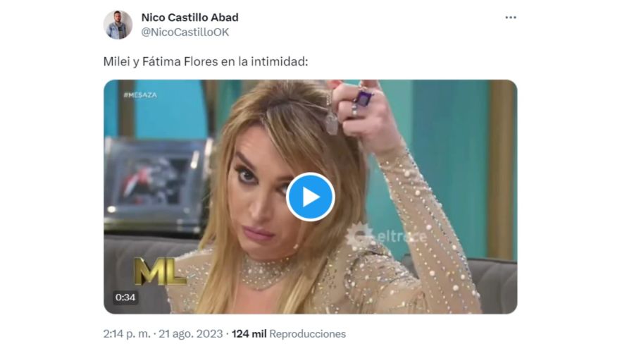Fátima Florez imitando a Cristina Kirchner