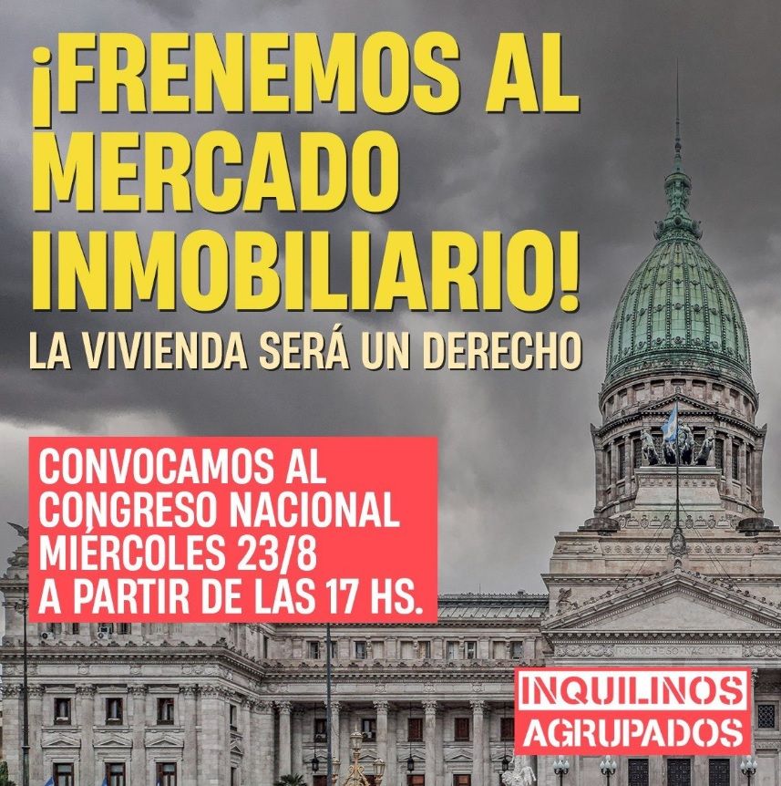 protesta de inquilinos agrupados