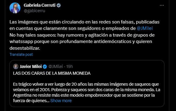 Cerruti y Milei