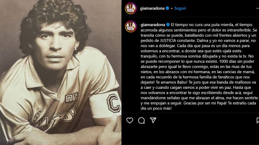 Giannina Maradona a través de Instagram 