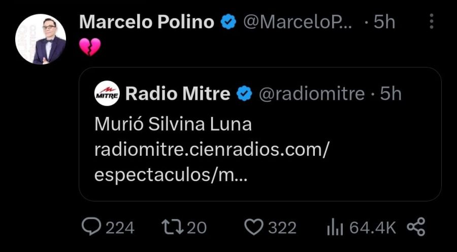 Tuit de Marcelo Polino