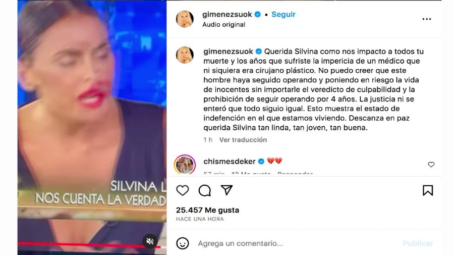 Susana Giménez despidió a Silvina Luna con un mensaje contra la Justicia: 