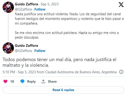 Guido Záffora comentó sobre el tenso enfrentamiento que tuvo con Tomás Holder: 