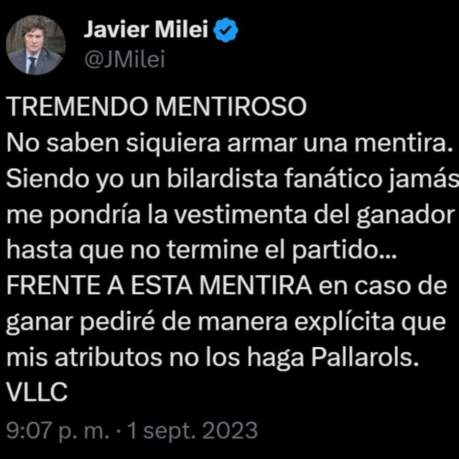 Javier Milei contra Pallarols