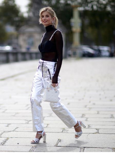 Pantalones plateados, tendencia 