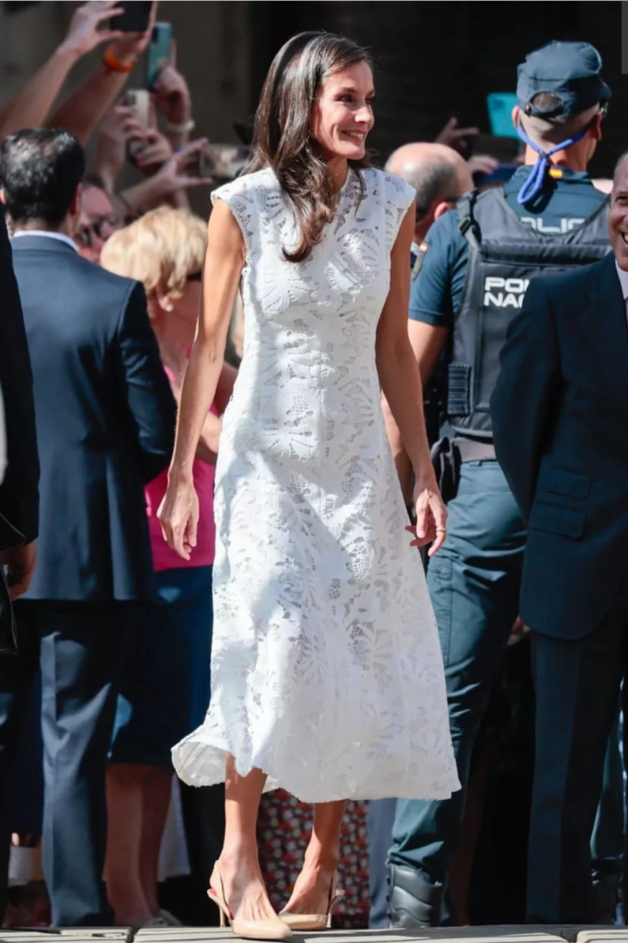 El elegante vestido de la Reina Letizia