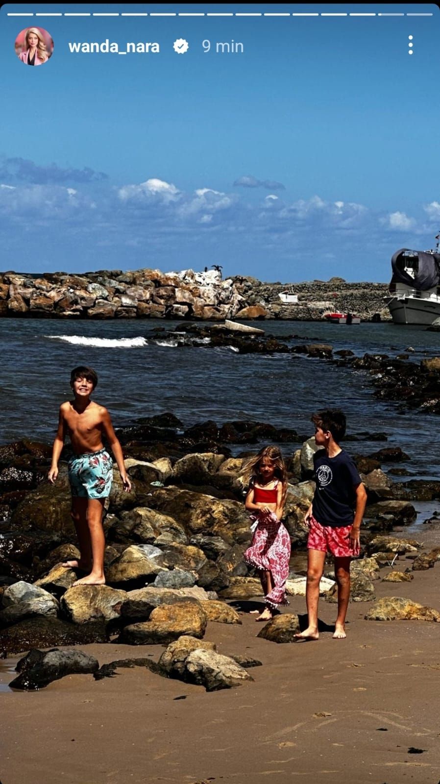 Wanda Nara y sus hijos en Turquía