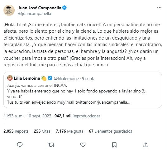 Juan José Campanella Lilia Lemoine g_20230910