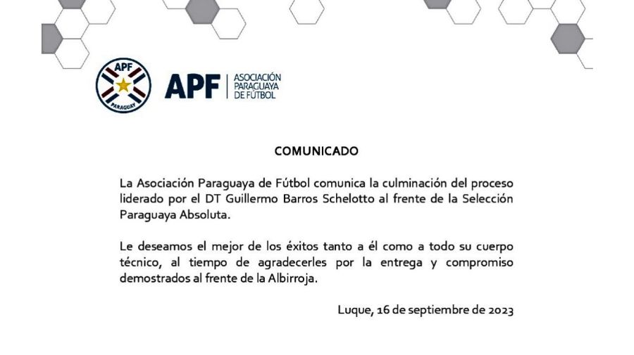 Asociación Paraguaya de Fútbol 20230916