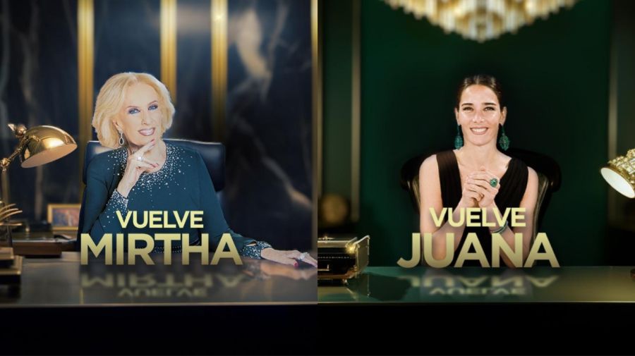 Regreso Mirtha Legrand y Juana Viale a la TV