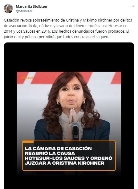 Festejos de la oposición por el fallo de la Justicia contra Cristina Kirchner g_20230918