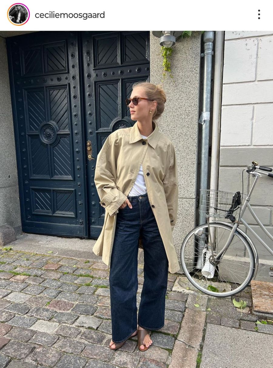 Rosie Huntington se suma a la tendencia del trench coat oversize, ideal para la primavera