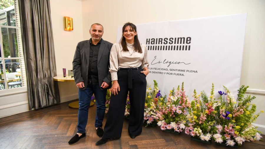 Gago Martirosyan, CEO de Hairssime y Julieta Exposito, Directora Técnica de la marca.
