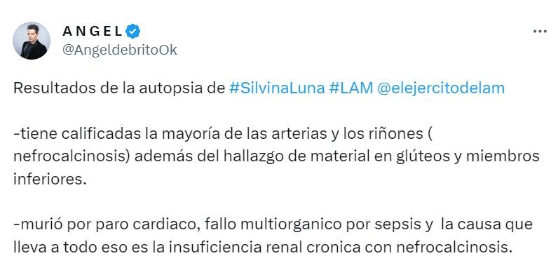 Resultados de la autopsia de Silvina Luna