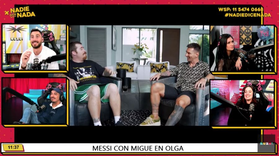 Nico Occhiato transmitió en Luzu TV la entrevista a Lionel Messi de Olga