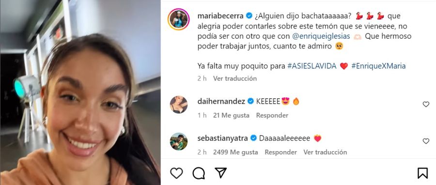 María Becerra anunció una colaboración con Enrique Iglesias