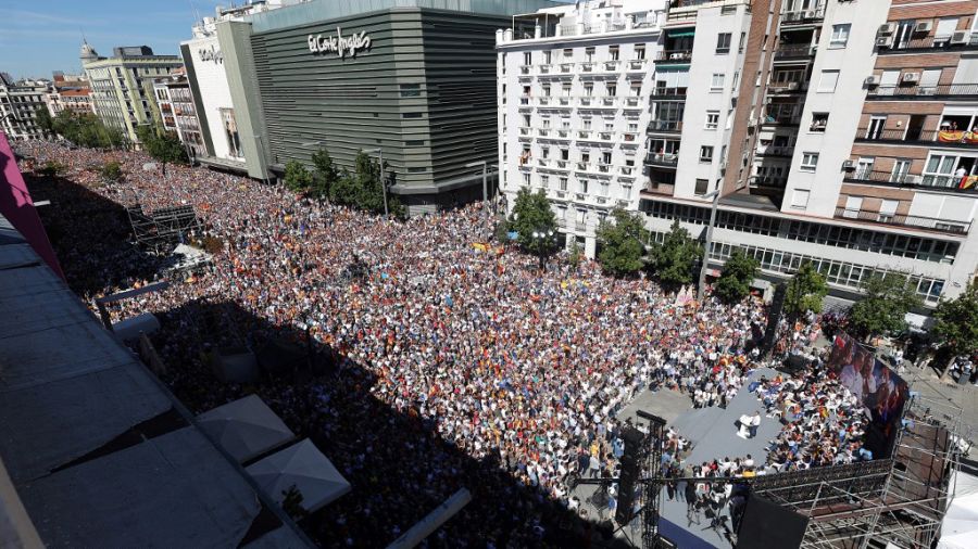 Una multitud del PP marchó en Madrid para rechazar 
