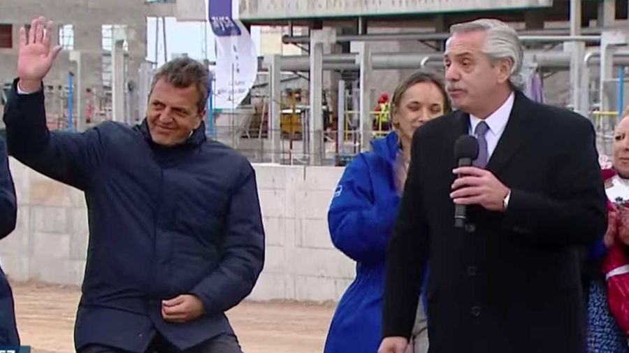 Alberto Fernández y Sergio Massa en Dock Sud 20230926