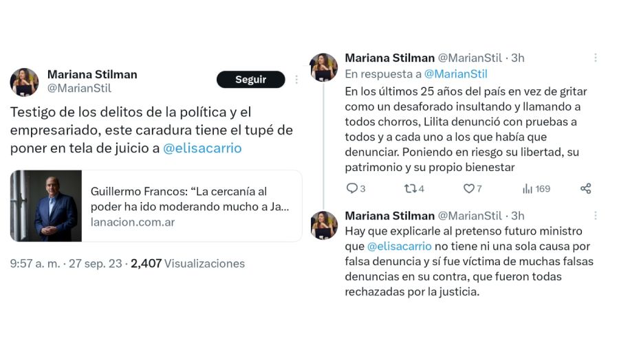 Defensa de la Coalición Cívica a Elisa Carrió.