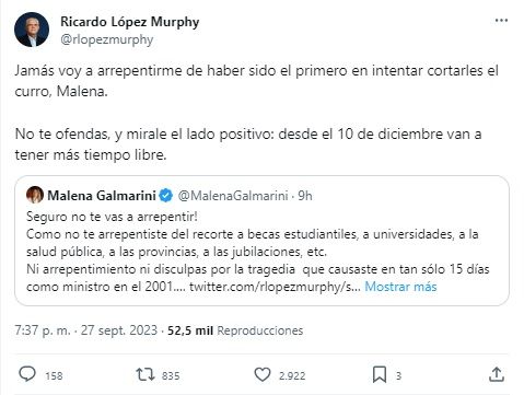 Malena Galmarini Ricardo López Murphy g_20230927