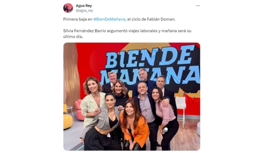 Silvia Fernández Barrio afuera de Bien de Mañana