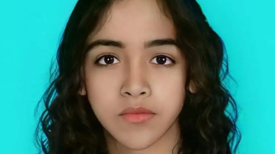Una reconstrucción digital del rostro de Sofía Herrera, nacida en diciembre de 2005.