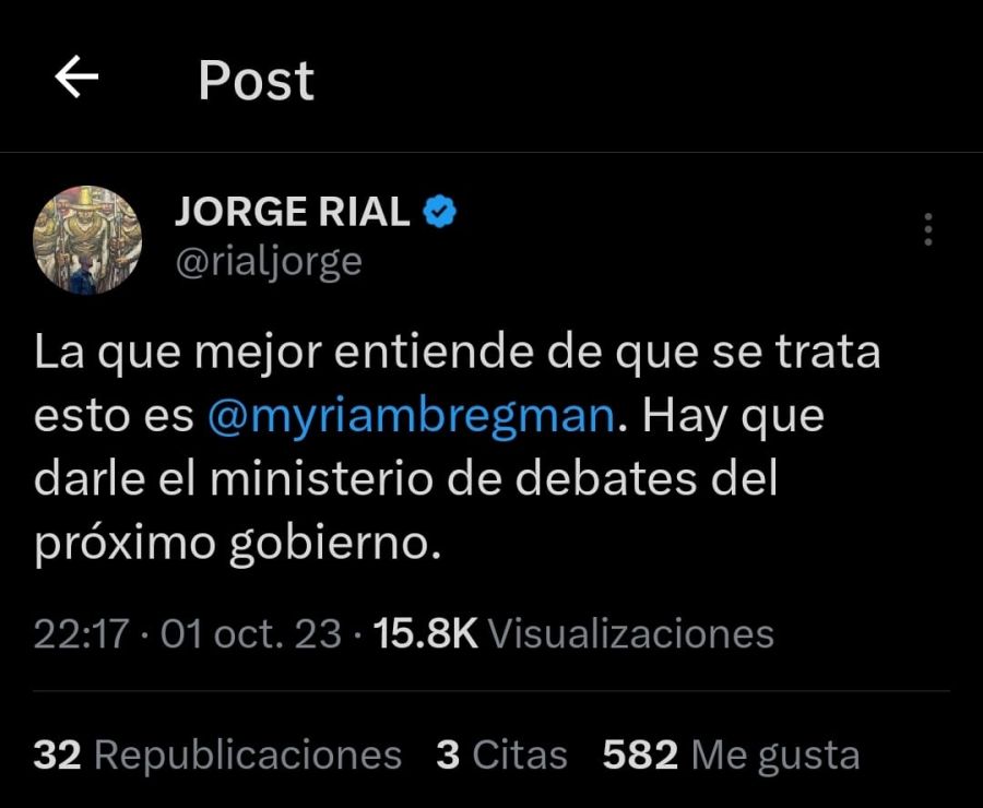 la reacción de los famosos al Debate 2023 