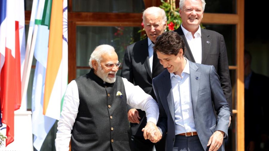 Narendra Modi y Justin Trudeau
