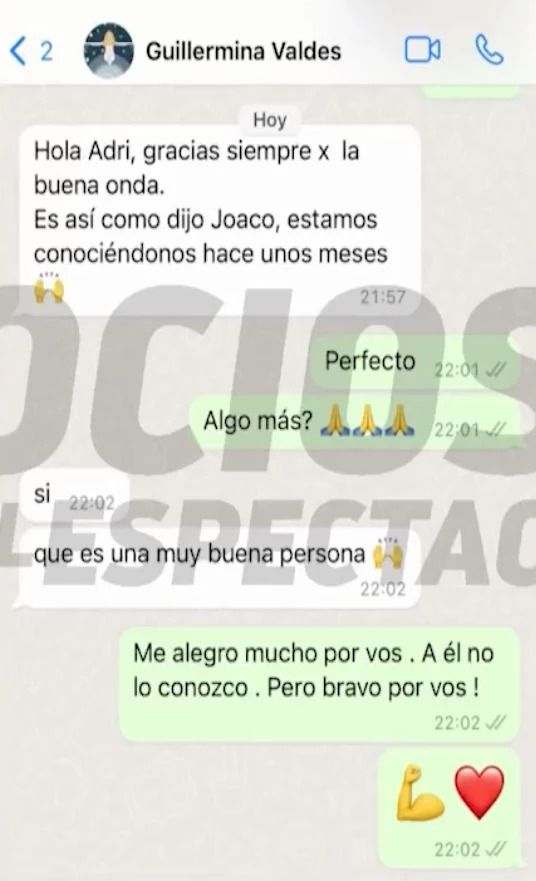 Guillermina Valdés confirmó su relación con Joaquín Furriel y compartió detalles