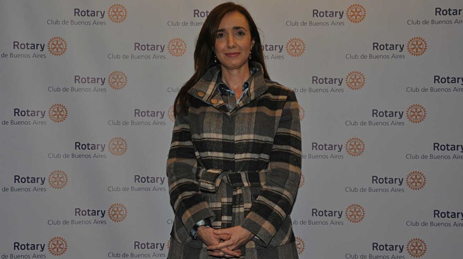 Victoria Villarruel en el almuerzo del Rotary Club 20231004