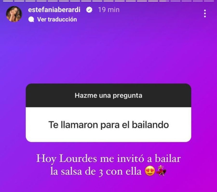 Estefi Berardi sobre Lourdes Sánchez