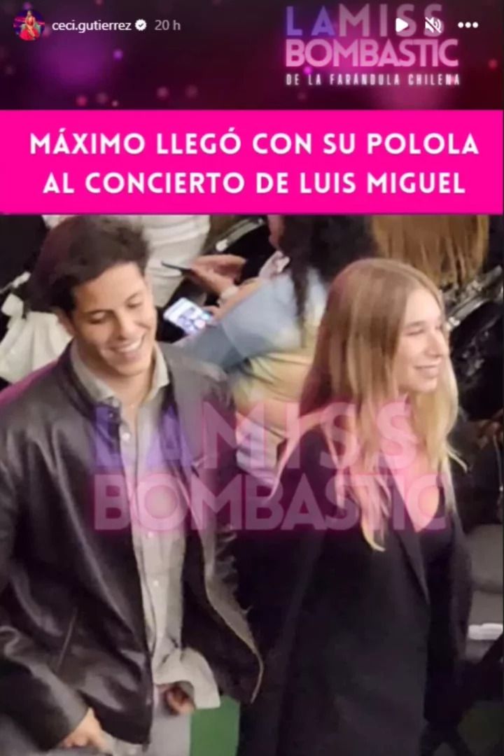 Máximo Menem Bolocco y su novia