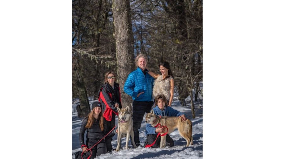 Facundo Arana y su familia