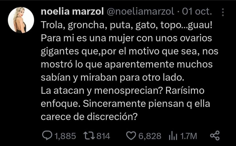 Tuit de Noelia Marzol