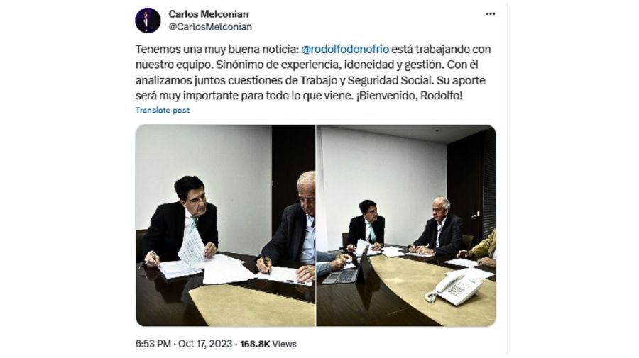 Carlos Melconian y Rodolfo D’Onofrio 20231017