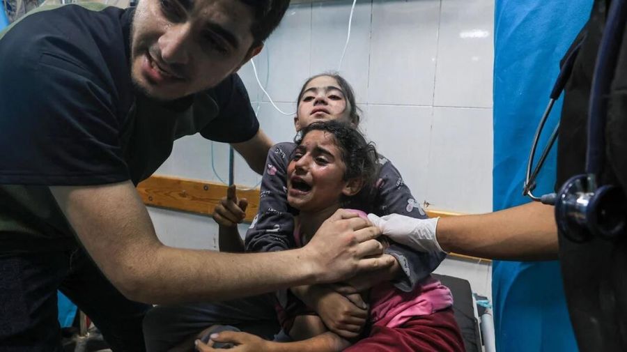 Hospital bombardeado en Gaza