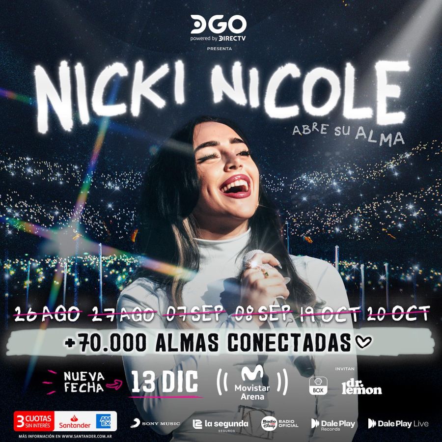 Nicki Nicole anunció su séptima fecha en Argentina: dónde y cuándo es el show