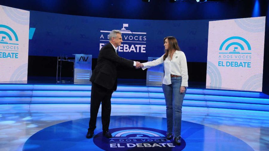 Debate candidatos a vicepresidente, el cruce Rossi y Villarruel 20231108