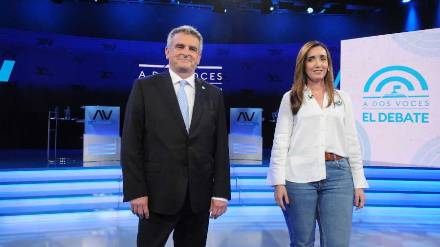 Debate candidatos a vicepresidente, el cruce Rossi y Villarruel 20231108