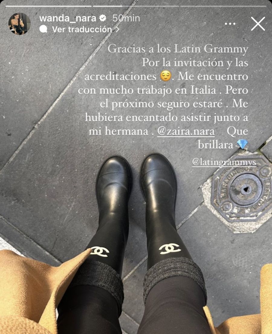 Wanda Nara sobre la invitación a los Latin Grammy